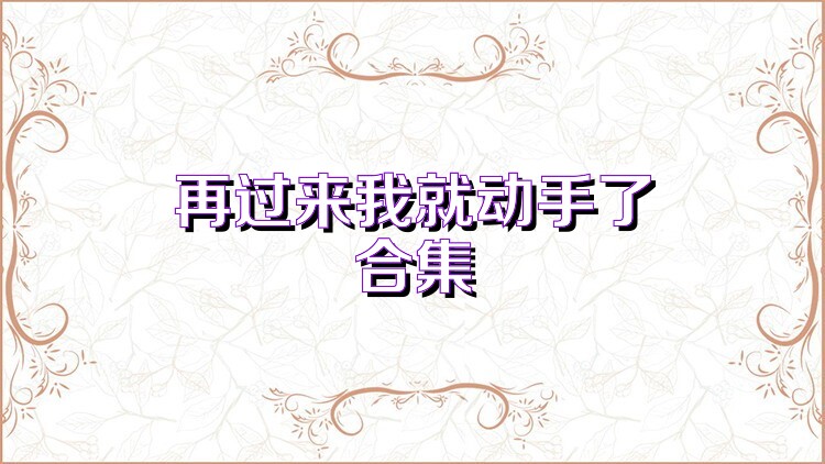 再过来我就动手了合集