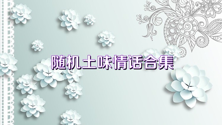 随机土味情话合集