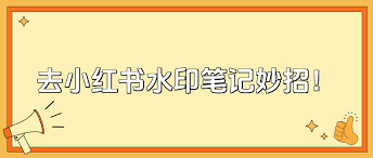 如何去除小红书视频水印