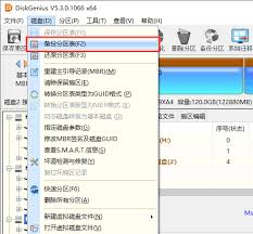 diskgenius怎样备份分区