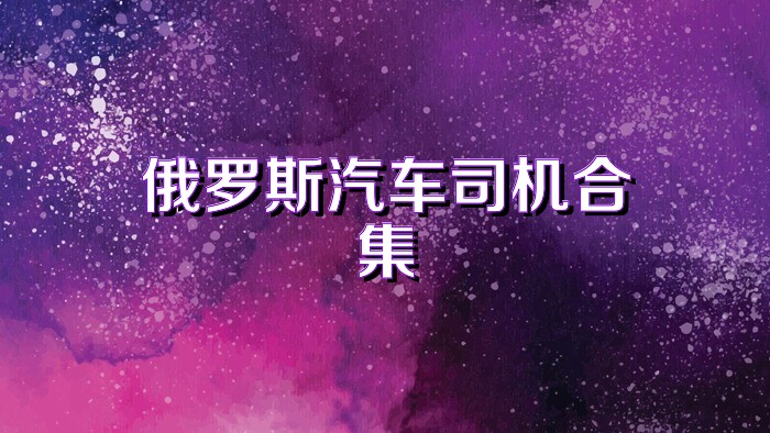 俄罗斯汽车司机合集