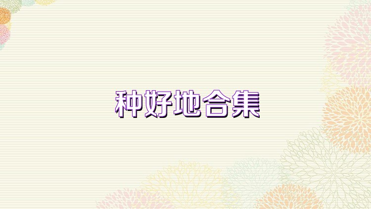 种好地合集