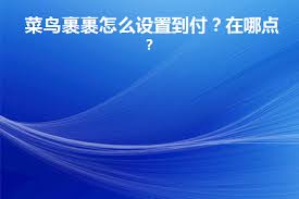 菜鸟裹裹如何设置到付件时间