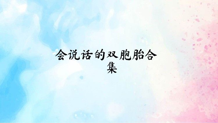 会说话的双胞胎合集