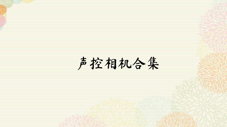 声控相机合集