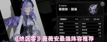 绝区零薇薇安最强配队阵容怎么搭配