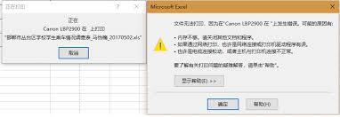 无法从Excel打印