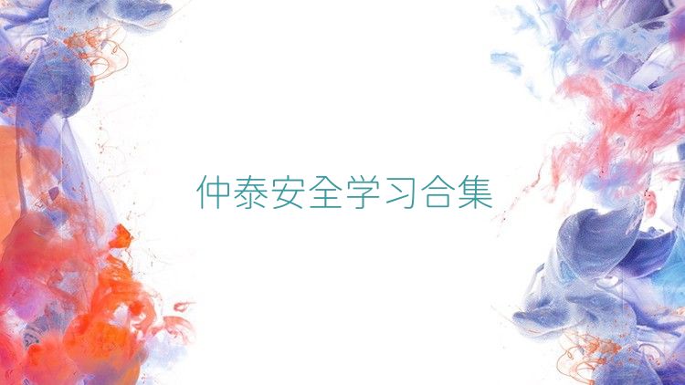 仲泰安全学习合集