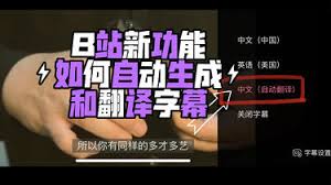 B站自动生成字幕怎么设置